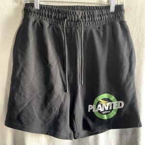 Black Planted Express Shorts. Size Medium